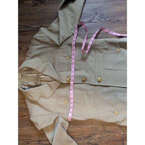 Vintage WWII US Navy Uniform Tunic Khaki Size 41 - Picture 10 of 15